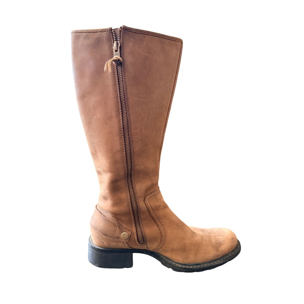 Timberland Womens Tan Leather Tall Riding Boots Buckle Size 10M - Picture 2 of 16